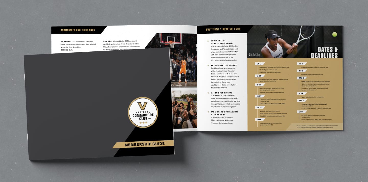 Vanderbilt University "National Commodore Club" Membership Guide