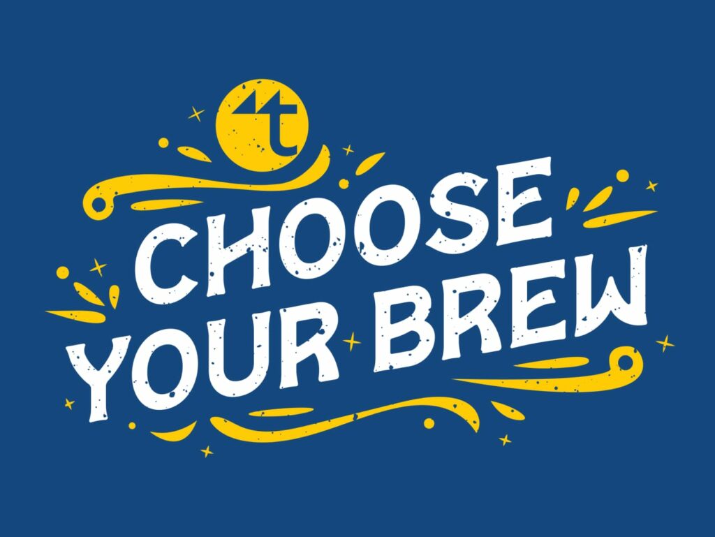 Twice Daily "Choose your Brew" floor decal