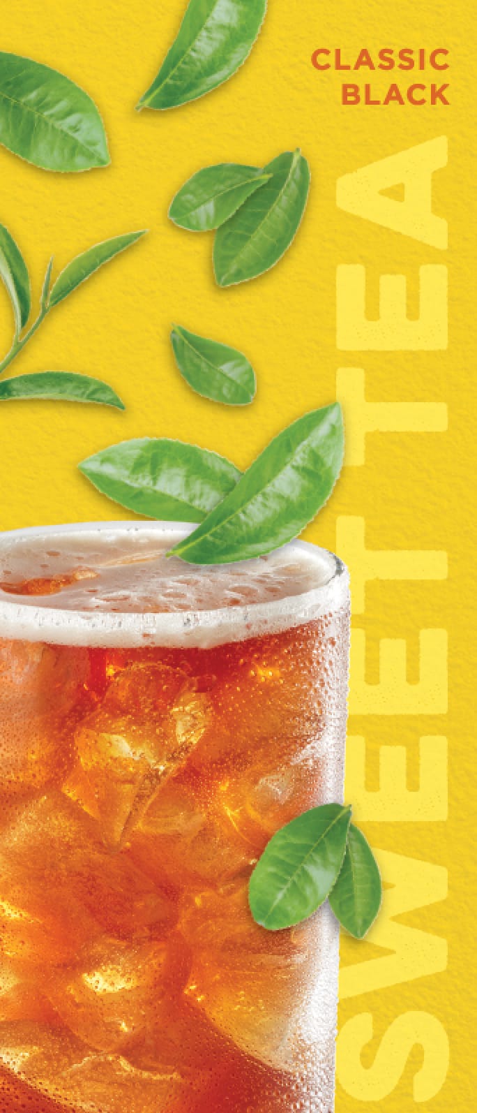 Twice Daily classic black sweet tea bubbler decal