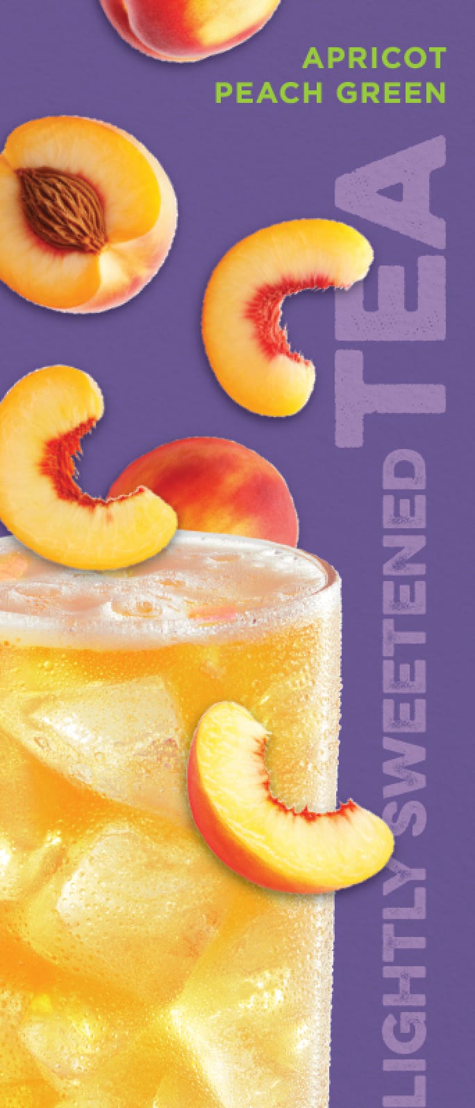 Twice Daily apricot peach green tea bubbler decal