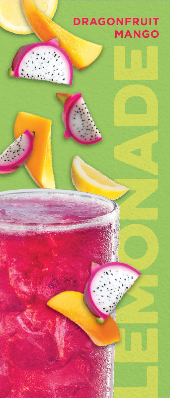 Twice Daily dragonfruit mango lemonade bubbler decal