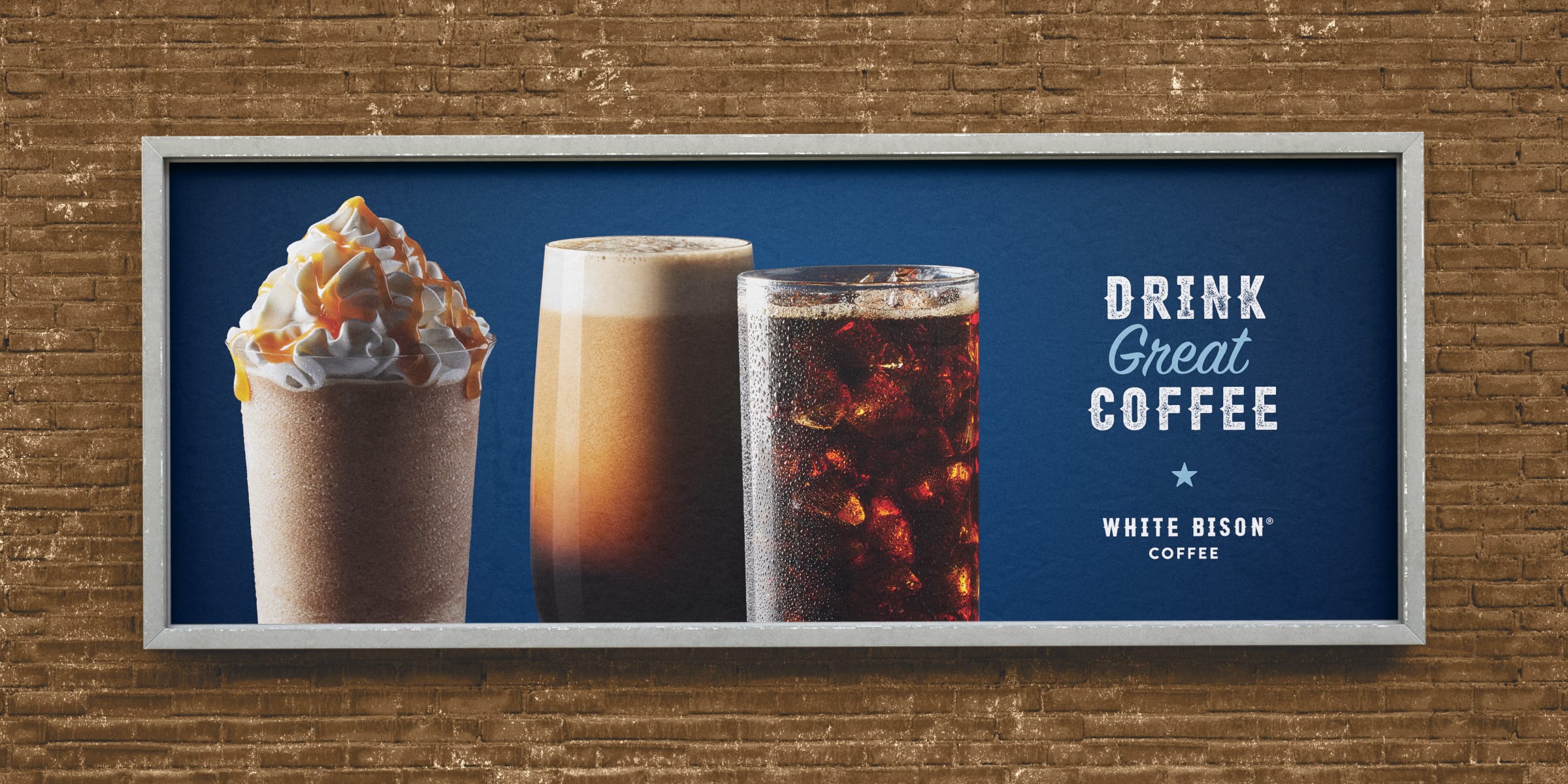 White Bison outdoor ad