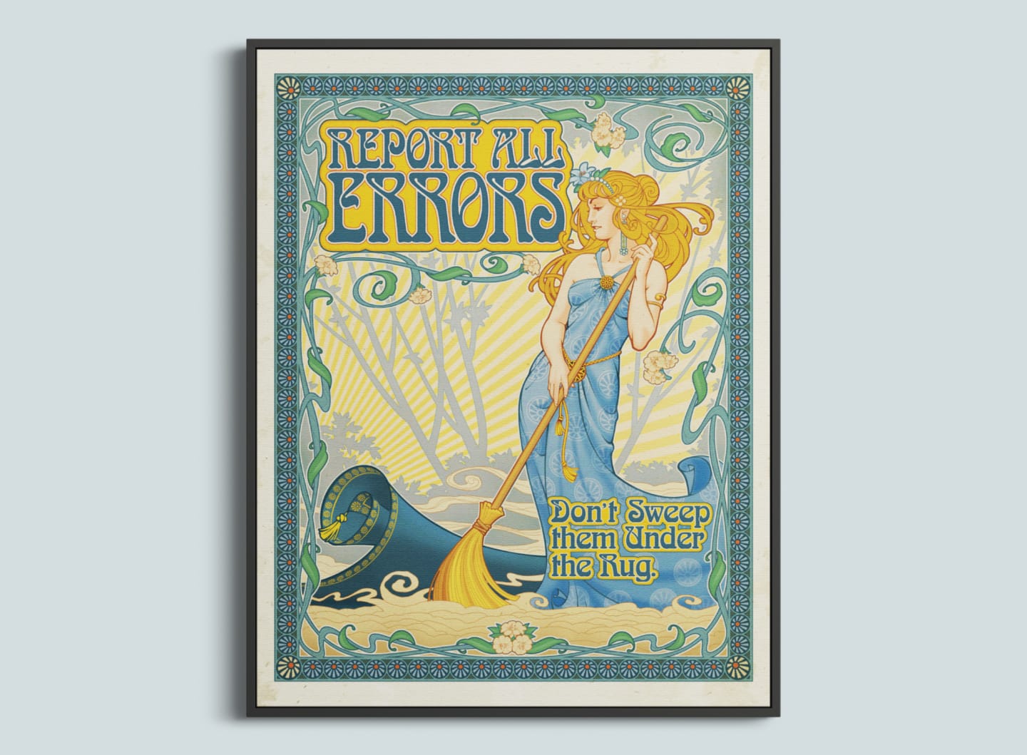 "Report All Errors" HCA campaign poster illustration